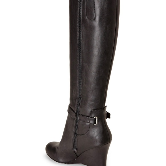 - Like NEW Nine West Wedge Knee Boots - Picture 6 of 8